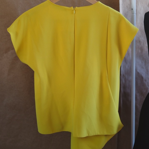 ZARA Yellow Draped Knot Blouse NWT - Bold & Chic! - Picture 3 of 4